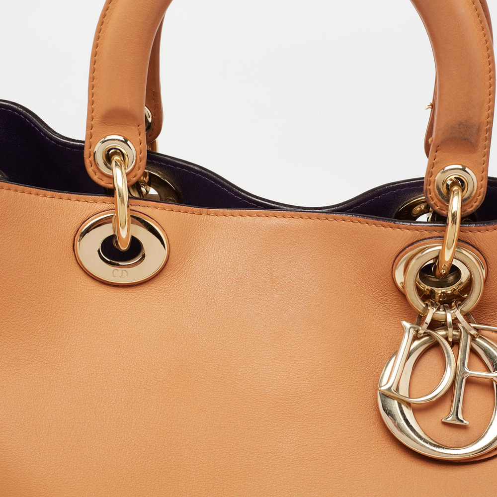DIOR Brown Leather Large issimo Shopper Tote - Picture 5 of 9